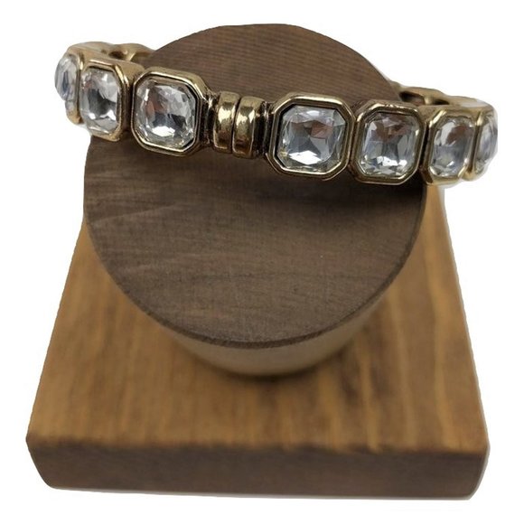 Dress Barn Crystal Stone Bangle Bracelet - Picture 2 of 4